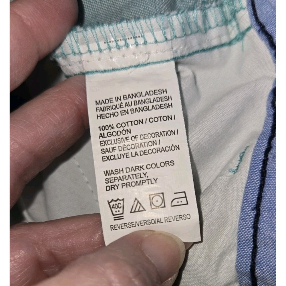 Izod Shorts Mens 32 Seafoam green chino straight regular EUC - Picture 4 of 7